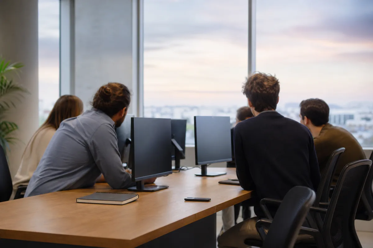 Une équipe de développement passe en revue du code lors d&rsquo;une séance collective